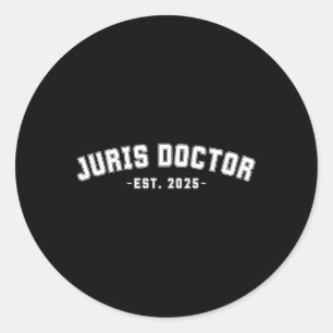 Pegatina Redonda Juris Médico Est 2025 Abogado Estudiante De Derech