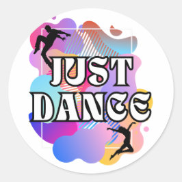Pegatina Redonda Just Dance Groove Galore