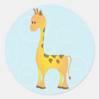 Pegatina Redonda Just Giraffe