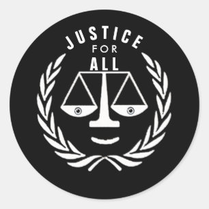 PEGATINA REDONDA JUSTICIA PARA TODOS