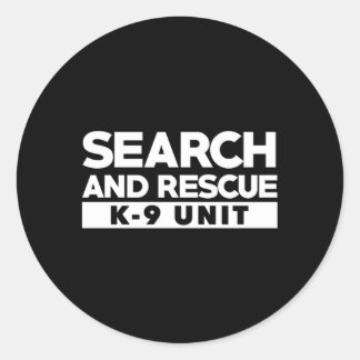 Pegatina Redonda K9 Naranja delgado línea de búsqueda Rescue Sar K-
