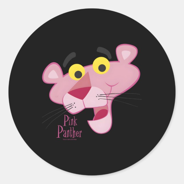 Pegatina Redonda K Panther Face Retrato (Anverso)