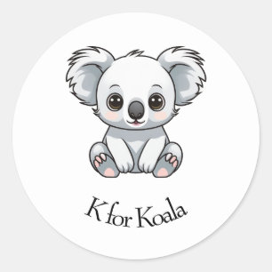 Pegatina Redonda K para Koala