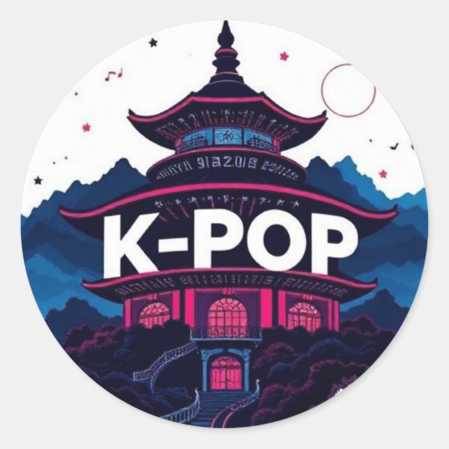 PEGATINA REDONDA K-POP (Anverso)