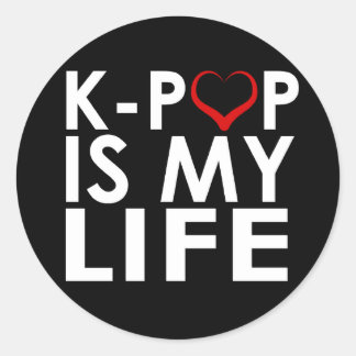 PEGATINA REDONDA K-POP ES MI VIDA ♡