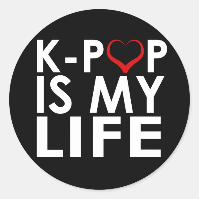PEGATINA REDONDA K-POP ES MI VIDA ♡ (Anverso)