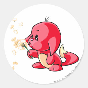 Pegatina Redonda Kacheek Red