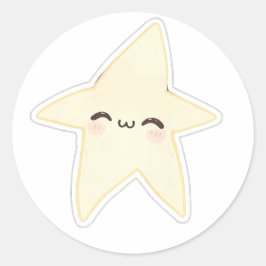 Pegatina Redonda Kageko, Estrella Brillante