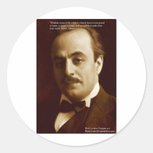 Pegatina Redonda Kahlil Gibran "Wisdom Orud" cita regalos y tarjeta