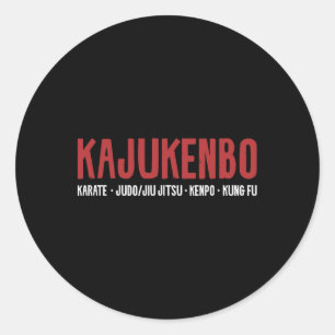 Pegatina Redonda Kajukenbo Karate Judo Jiu Jitsu Kenpo Kung Fu