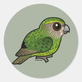 Pegatina Redonda Kakapo Birdorable