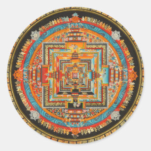 PEGATINA REDONDA KALACHAKRA ESOTERIC MANDALA III