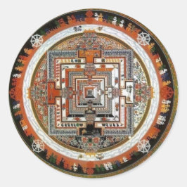 Pegatina Redonda Kalachakra Sand Mandala