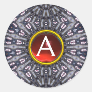 Pegatina Redonda KALEIDOSCOPE PSICODELIC/RECUERDOS MÍSTICOS monogra