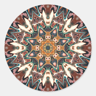 Pegatina Redonda Kaleidoscopio de colores