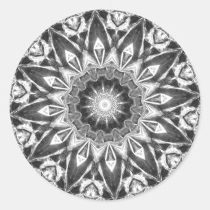 Pegatina Redonda Kaleidoscopio de cristal 05