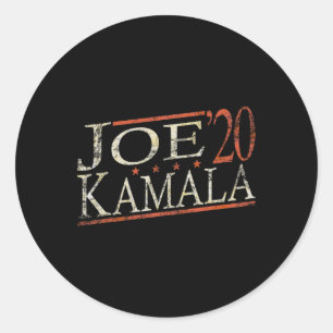 Pegatina Redonda Kamala 2020 Joe Biden 2020 Vintage Biden Harris 20