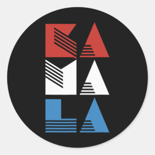 Pegatina Redonda Kamala 47 Kamala47 Presidente Usa America 2024 Ele