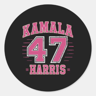 Pegatina Redonda Kamala 47 Presidente Kamala Harris Wheimer 2024