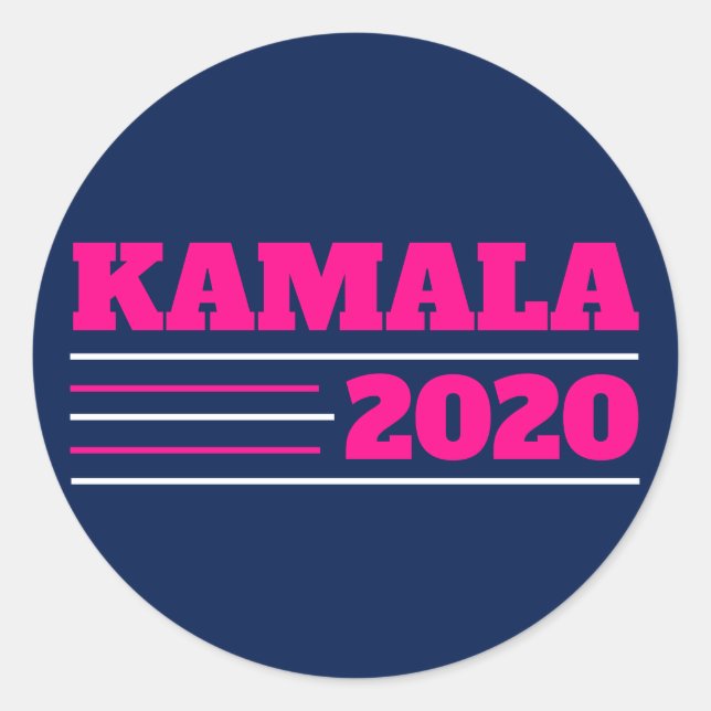 Pegatina Redonda Kamala a la presidencia 2020 (Anverso)