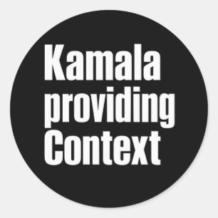 Pegatina Redonda Kamala Brat Lima Verde Proporcionando Contexto