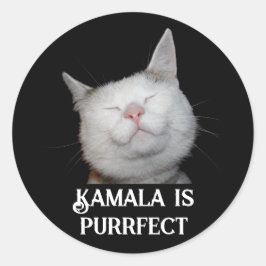 Pegatina Redonda Kamala es perfecta
