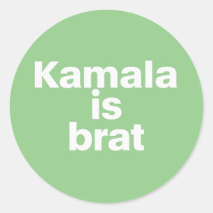 Pegatina Redonda Kamala Es Una Niña Mala