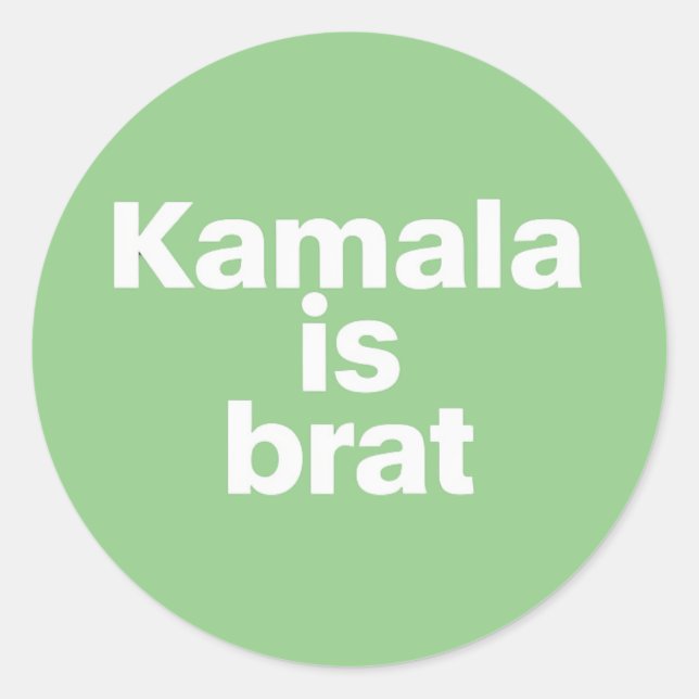 Pegatina Redonda Kamala Es Una Niña Malcriada (Anverso)