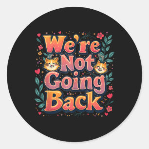 Pegatina Redonda @kamala Groovy Colorful Vintage Style Kamala Harri