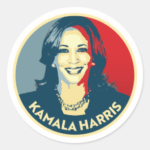 Pegatina Redonda Kamala Harris