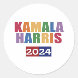 Pegatina Redonda Kamala Harris.