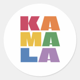 Pegatina Redonda Kamala Harris.