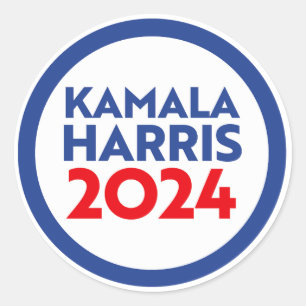 Pegatina Redonda Kamala Harris 2024