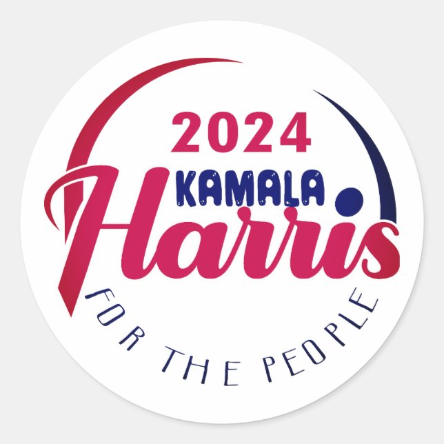 PEGATINA REDONDA KAMALA HARRIS 2024 (Anverso)
