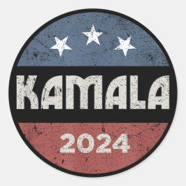 Pegatina Redonda Kamala Harris 2024
