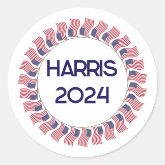 Pegatina Redonda Kamala Harris 2024