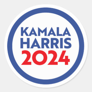 Pegatina Redonda Kamala Harris 2024