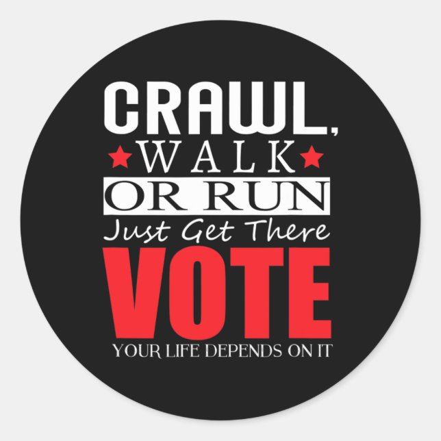 Pegatina Redonda Kamala Harris 2024 contra Trump (Anverso)