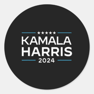 Pegatina Redonda Kamala Harris 2024: Mujeres en las elecciones pres
