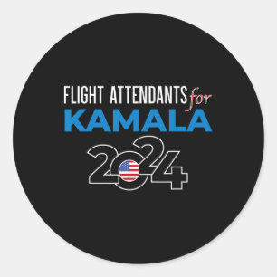 Pegatina Redonda Kamala Harris 2024 Por El Presidente