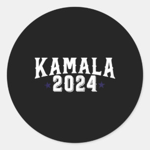 Pegatina Redonda Kamala Harris 2024 Señora Presidenta de la campaña