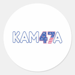 Pegatina Redonda Kamala Harris 2024 Señora Presidenta Harris Vote E