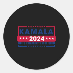 Pegatina Redonda Kamala Harris 2024 Señora Presidenta Kamala 47 Est