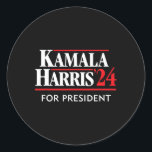 Pegatina Redonda Kamala Harris 24 Por El Presidente 2024<br><div class="desc">Kamala Harris 24 Por El Presidente 2024</div>