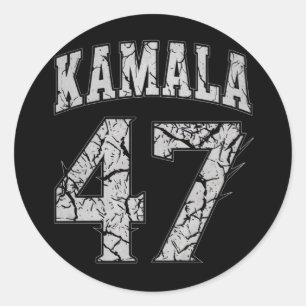 Pegatina Redonda Kamala Harris 47º Presidente EE. UU. América 2024