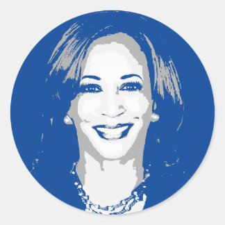 Pegatina Redonda Kamala Harris Bust