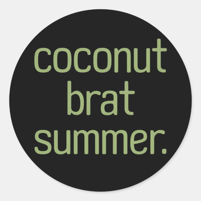 Pegatina Redonda Kamala Harris Coconut Brat Summer 2024 (Anverso)