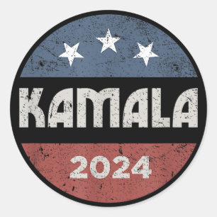Pegatina Redonda Kamala Harris Elecciones Presidenciales 2024