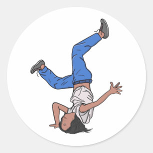 Pegatina Redonda Kamala Harris Guay Breakdance