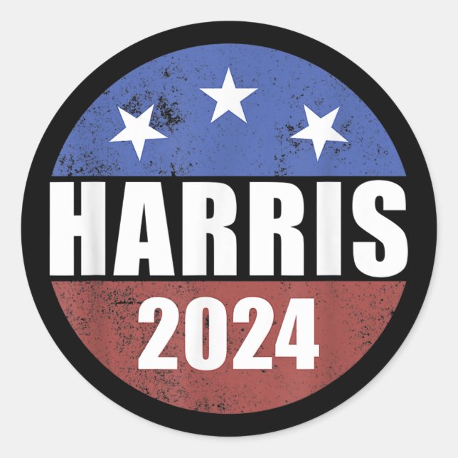 Pegatina Redonda Kamala Harris- Kamala 2024 (Anverso)